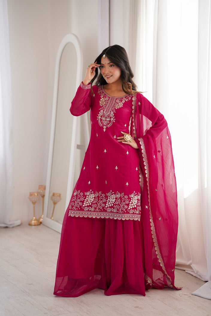 Women’s Festive Wear Embroidered Ethnic Suit Set for Wedding & Party.