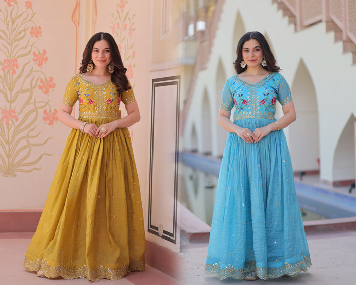 Premium Designer Ready-made Gown Collection.