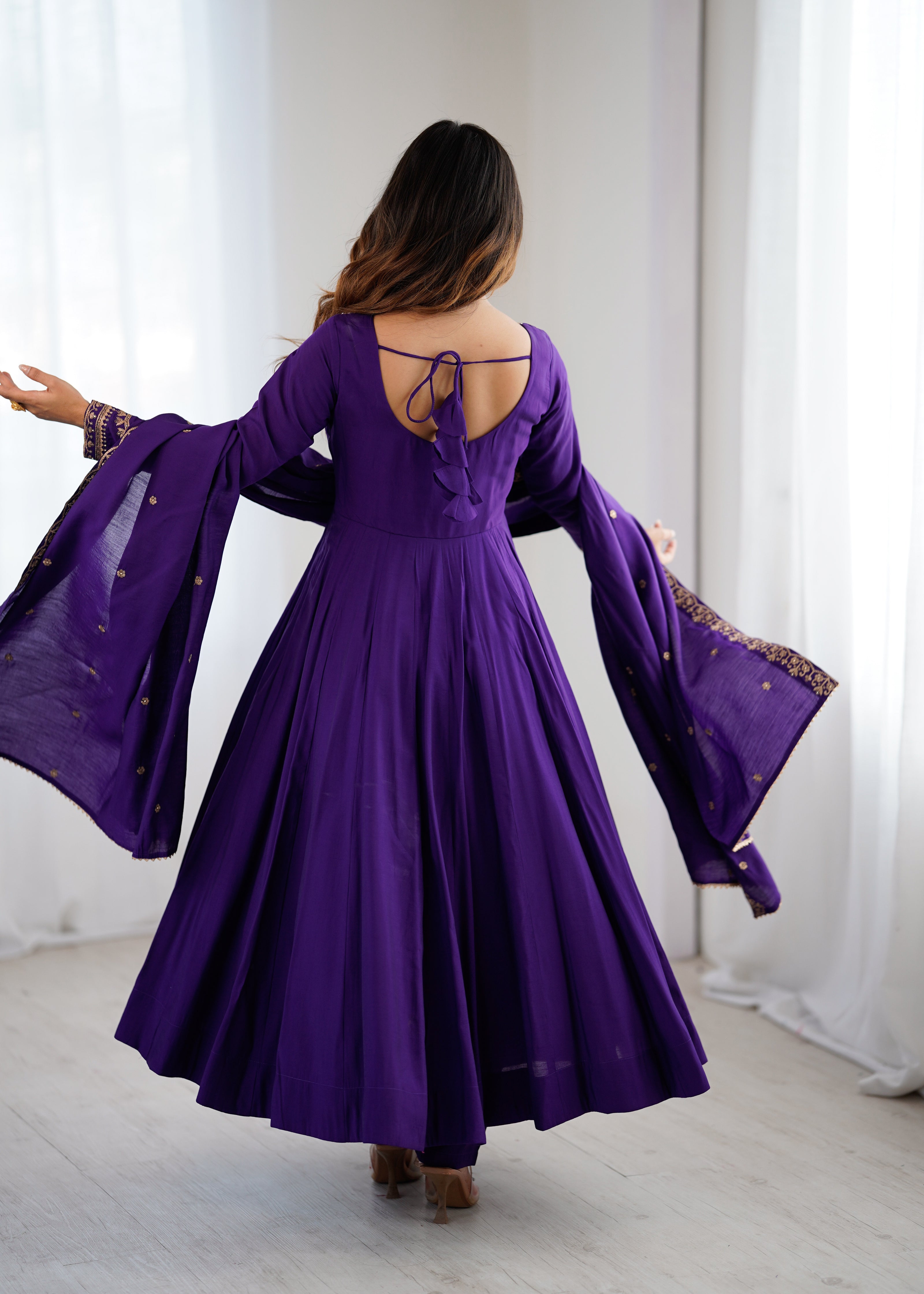 Premium Flared Ethnic Anarkali Suit Set for Festive Collection.