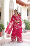 Premium Designer Ready-made Top, Sharara & Dupatta Collection.