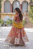 Premium Ready-made Alia Cut Gown with Dupatta Set.