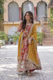 Premium Ready-made Alia Cut Gown with Dupatta Set.