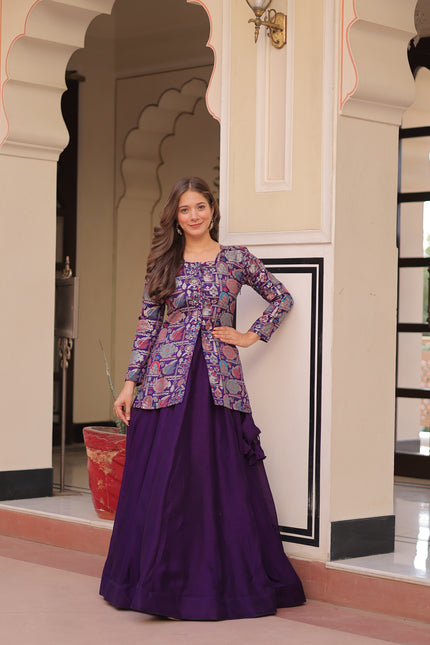 Luxury Designer Printed Lehenga Choli – Festive Wear.