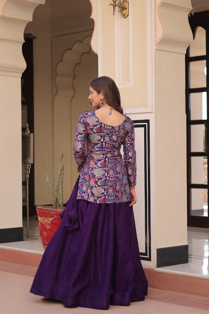 Luxury Designer Printed Lehenga Choli – Festive Wear.