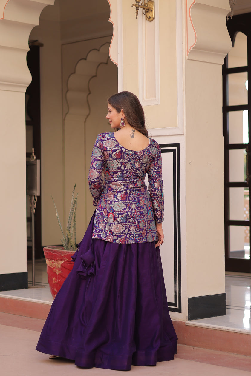 Luxury Designer Printed Lehenga Choli – Festive Wear.