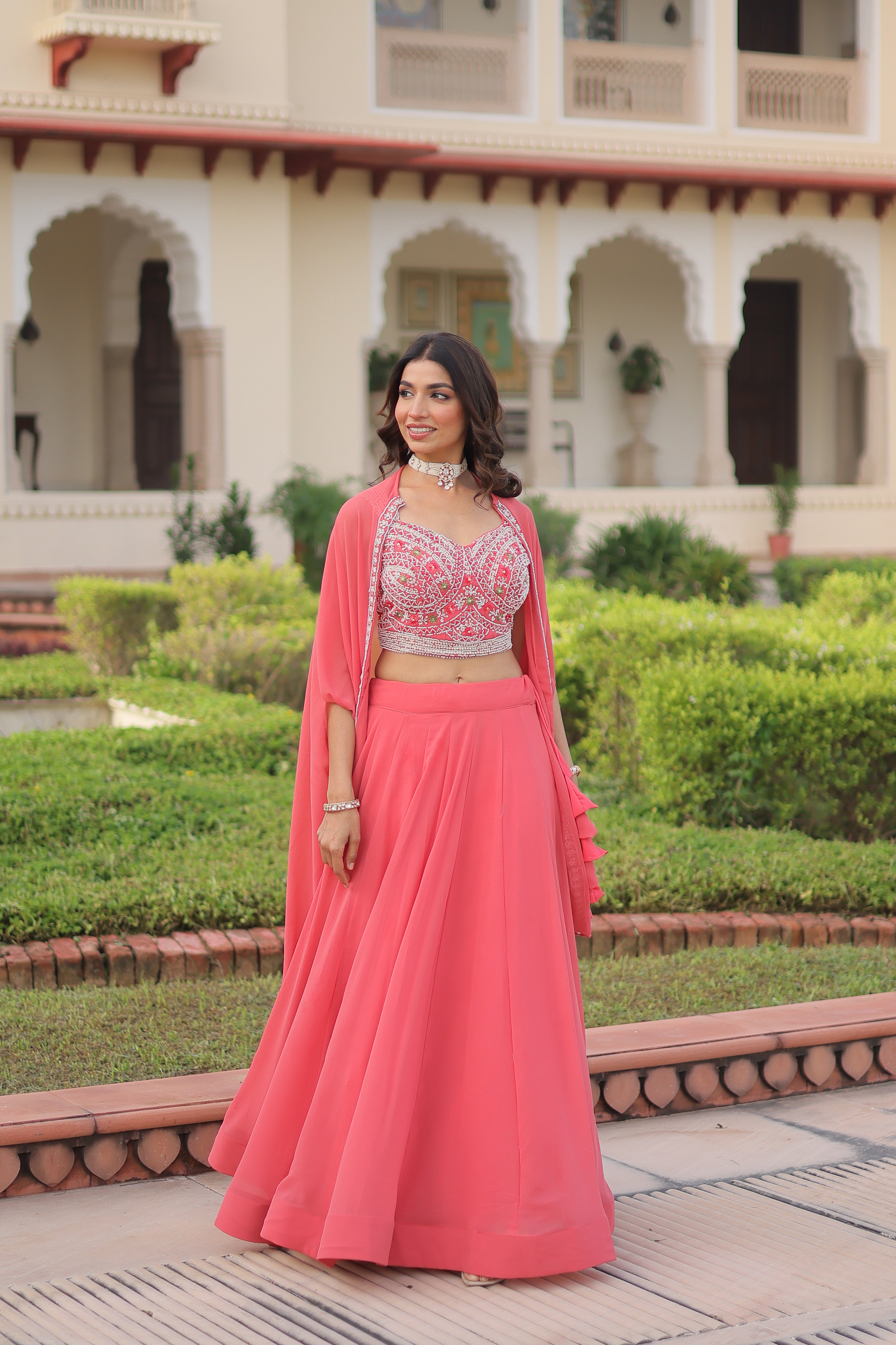 Embroidered Designer Lehenga Choli with Dupatta.