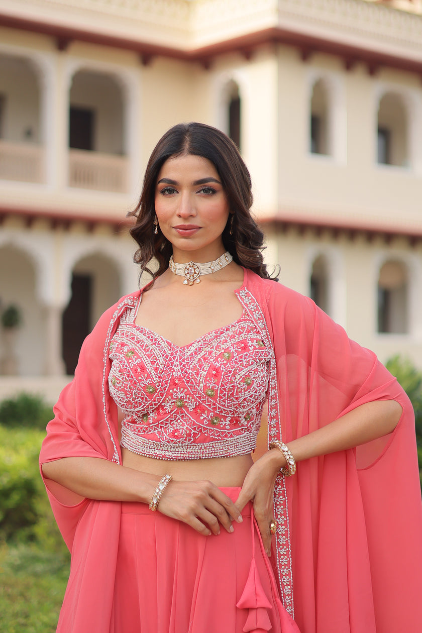 Embroidered Designer Lehenga Choli with Dupatta.