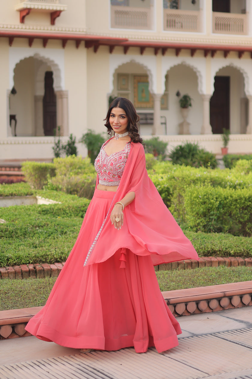 Embroidered Designer Lehenga Choli with Dupatta.