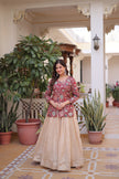 Women’s Printed Jacket Style Lehenga Set.