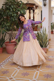 Women’s Printed Jacket Style Lehenga Set.