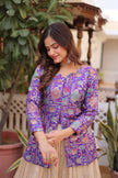 Women’s Printed Jacket Style Lehenga Set.