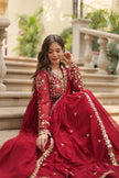 Faux Blooming gown with Sequins-Multi Embroidered Work.