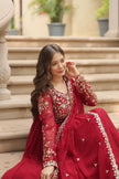 Faux Blooming gown with Sequins-Multi Embroidered Work.