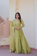 Designer Embroidered Anarkali Gown with Matching Dupatta.