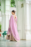 Elegant Embroidered Anarkali Suit Set with Dupatta – Sky Blue & Levender.