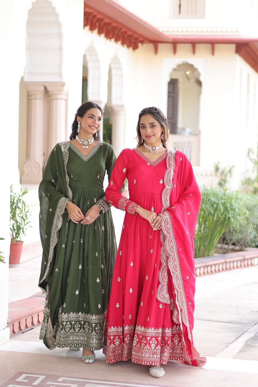 Elegant Designer Anarkali Gown for Wedding & Festive Wear.