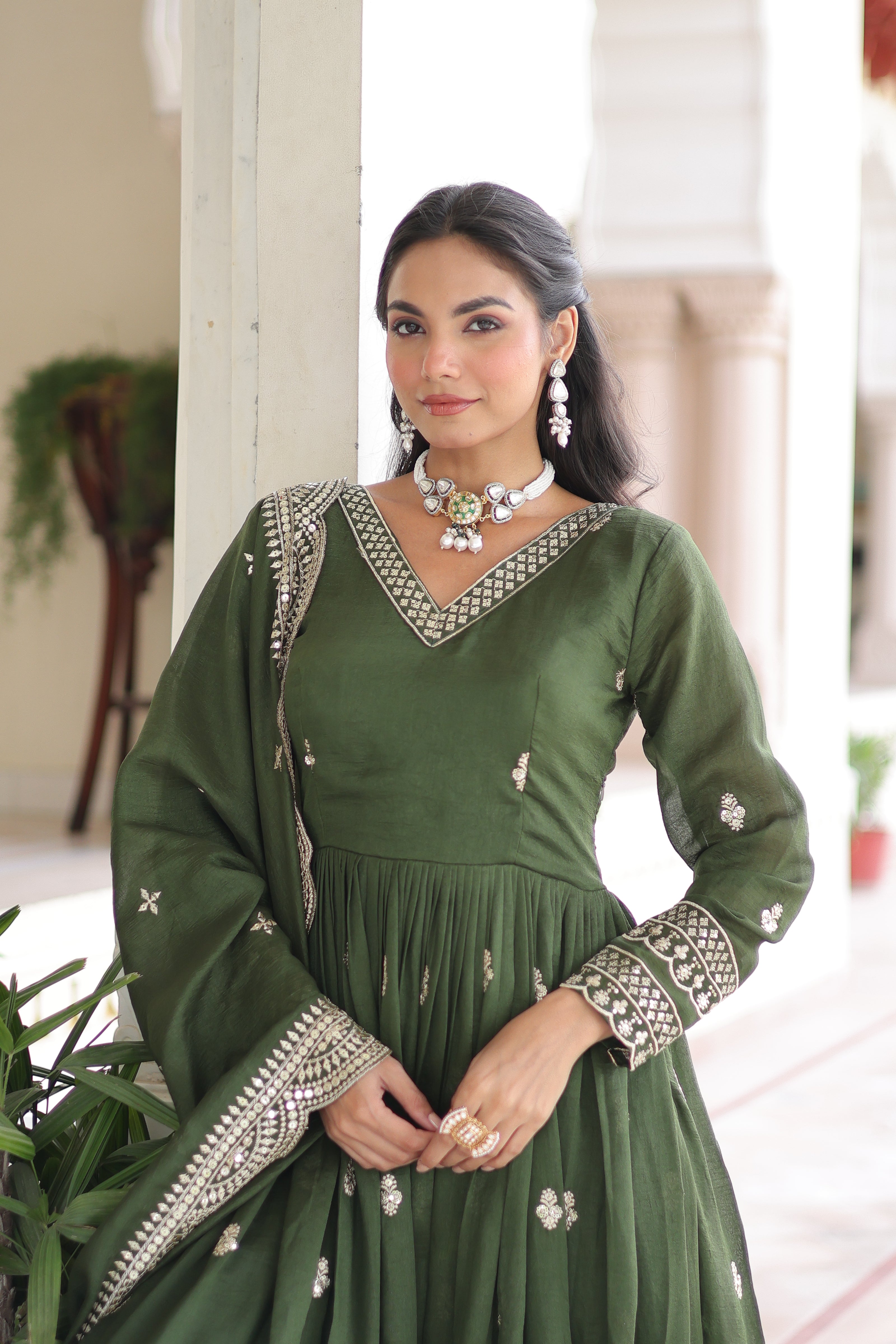 Elegant Designer Anarkali Gown for Wedding & Festive Wear.