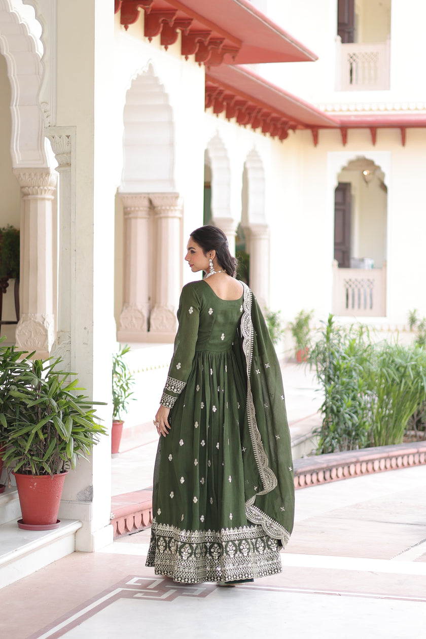 Elegant Designer Anarkali Gown for Wedding & Festive Wear.