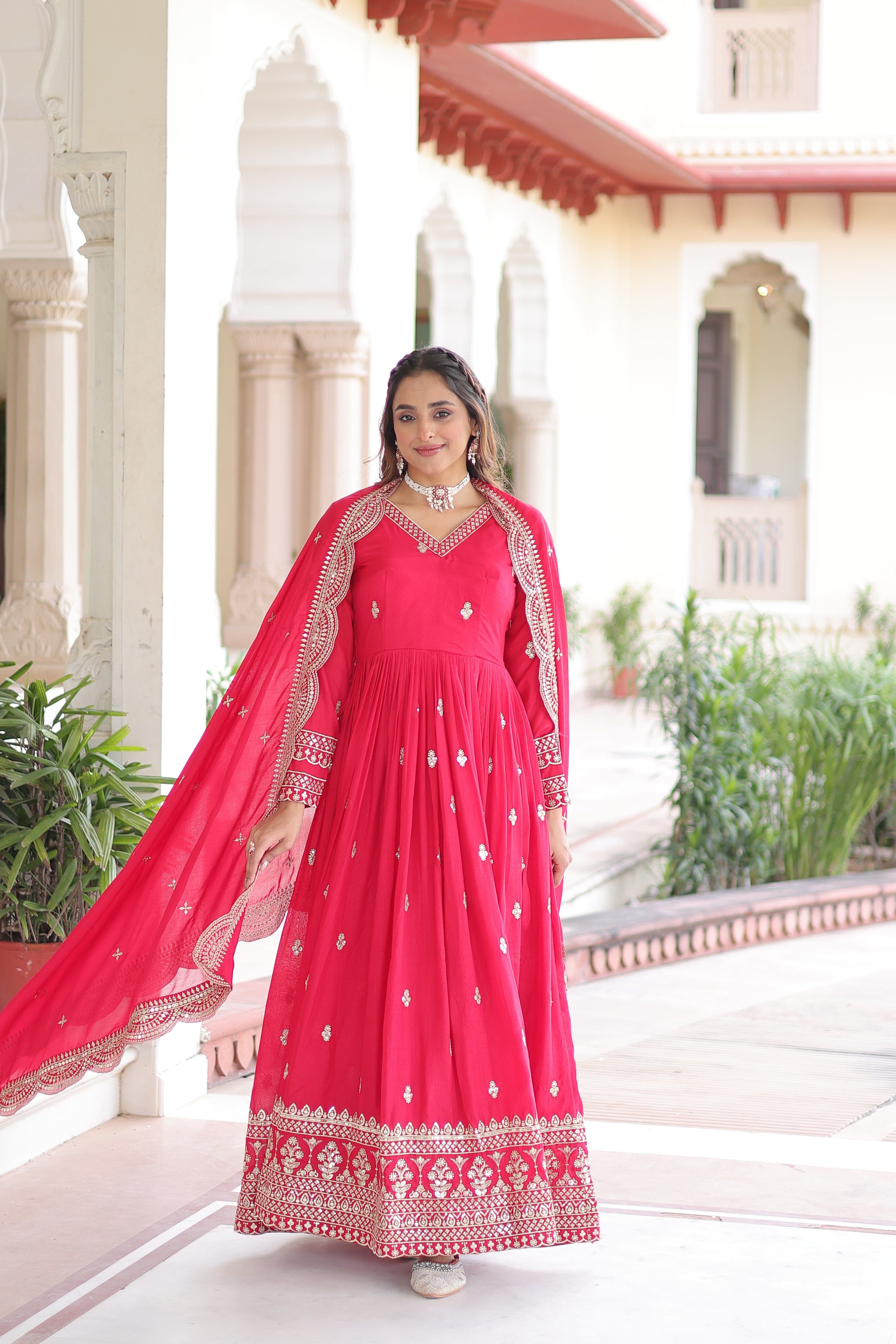 Elegant Designer Anarkali Gown for Wedding & Festive Wear.