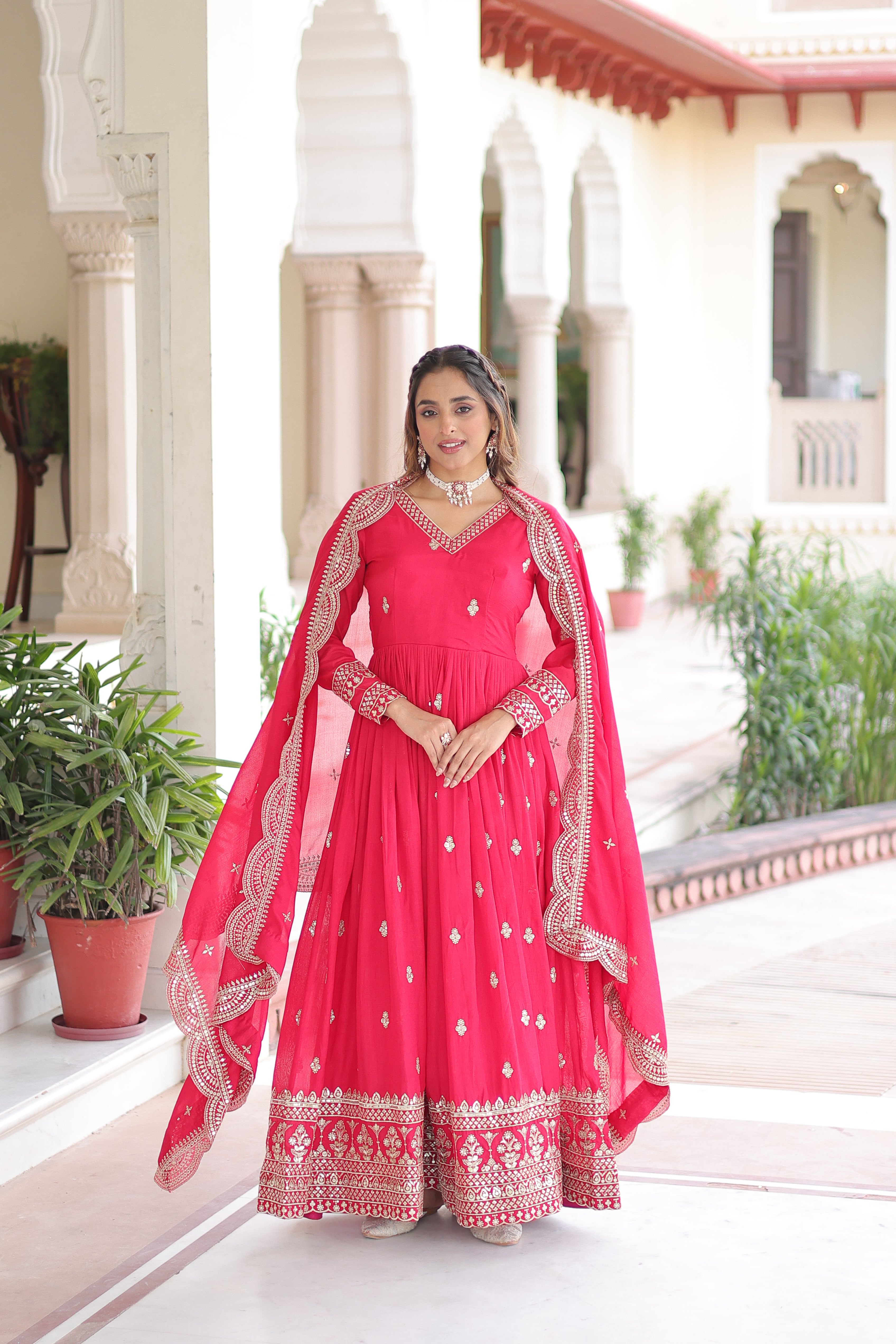 Elegant Designer Anarkali Gown for Wedding & Festive Wear.