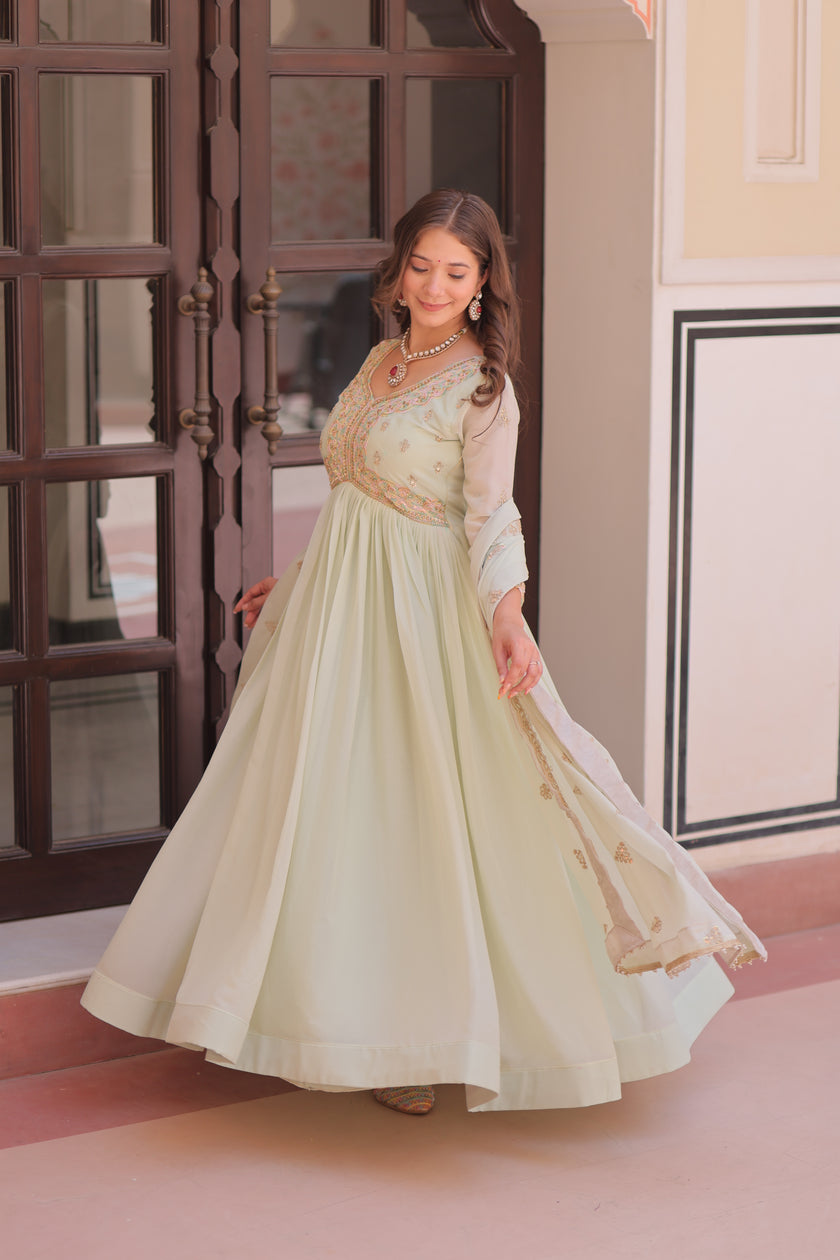 Premium Embroidered Anarkali Suit for Wedding & Festive Wear.