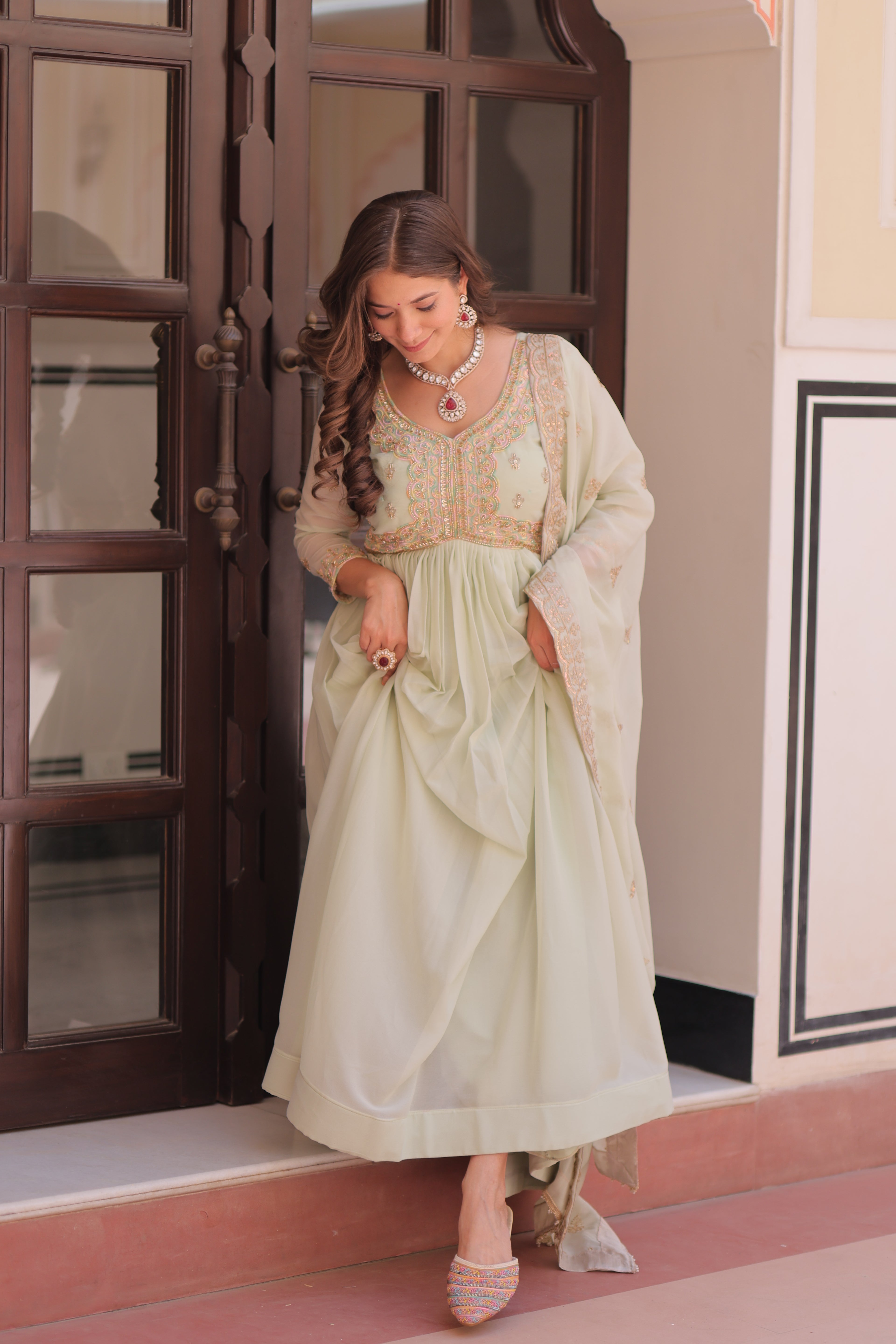 Premium Embroidered Anarkali Suit for Wedding & Festive Wear.