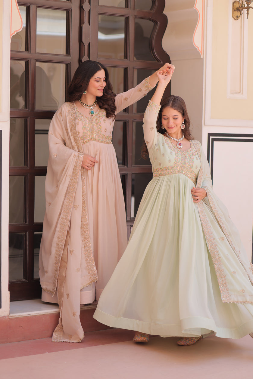 Premium Embroidered Anarkali Suit for Wedding & Festive Wear.