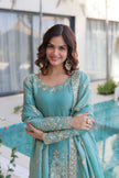 Designer Embroidered Sharara Set with Dupatta for Women.