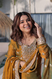 Designer Kurta Sharara Set with Embroidered Dupatta.