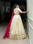 Embroidered Lehenga Choli Set with Designer Dupatta – Festive & Wedding Wear.