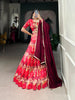 Elegant Floral Printed Lehenga Choli with Solid Dupatta