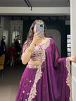 Designer Embroidered Lehenga Choli Set with Dupatta.