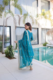 Designer Embroidered Kurta Pant Dupatta Set.