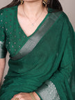 Chinon Silk Saree with Designer Pallu & Graceful Drape.