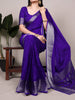 Chinon Silk Saree with Designer Pallu & Graceful Drape.