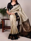 Elegant Poly Cotton Saree with Classic Border Design.