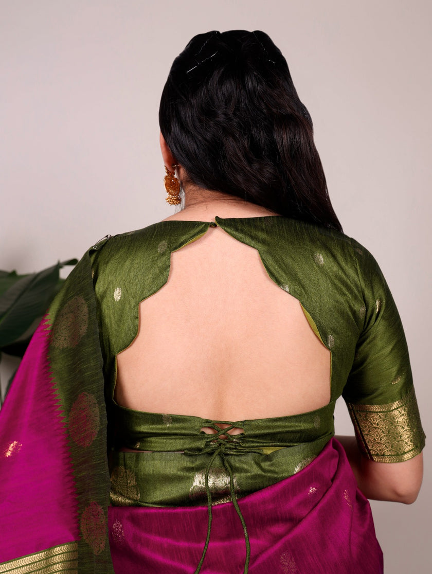 Elegant Poly Cotton Saree with Classic Border Design.