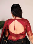 Elegant Poly Cotton Saree with Classic Border Design.