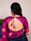 Elegant Poly Cotton Saree with Classic Border Design.
