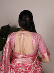 Designer Floral Woven Saree with Classic Border & Pallu.