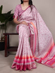 Designer Floral Woven Saree with Classic Border & Pallu.