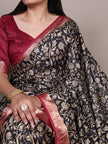 Designer Floral Woven Saree with Classic Border & Pallu.
