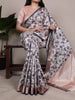 Designer Floral Woven Saree with Classic Border & Pallu.