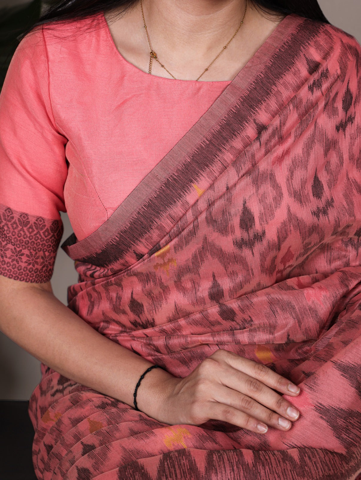 Elegant Printed Poly Cotton Saree with Designer Pallu.