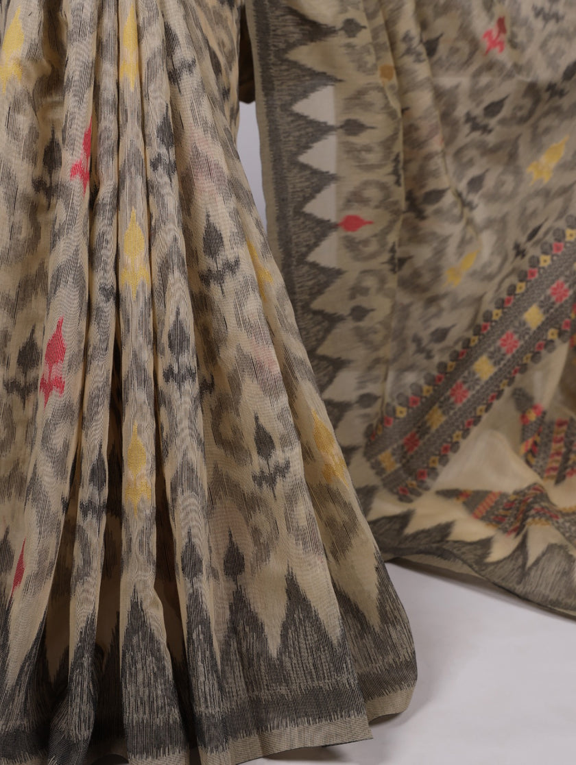 Elegant Printed Poly Cotton Saree with Designer Pallu.