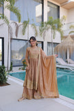 Premium Designer Ready-made Top, Sharara & Dupatta Collection.