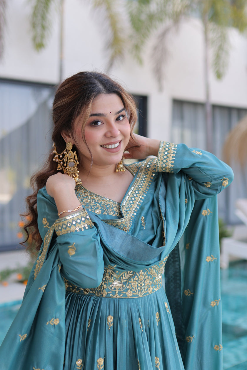 Premium Designer Ready-made Top, Sharara & Dupatta Collection.