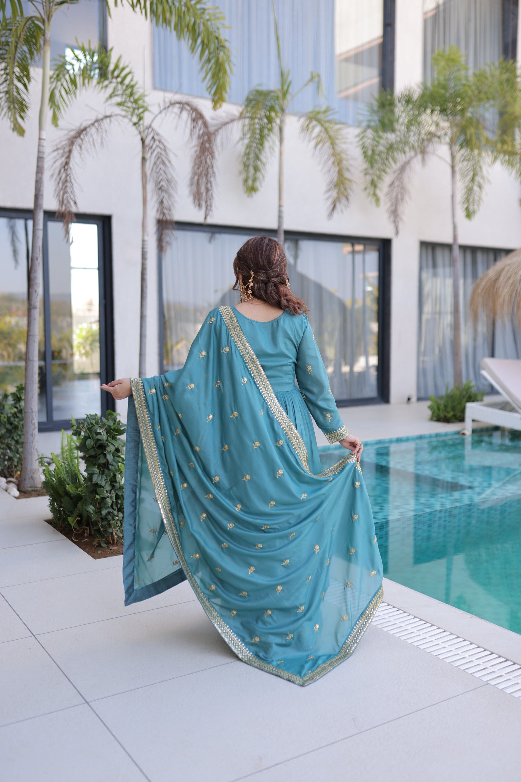 Premium Designer Ready-made Top, Sharara & Dupatta Collection.