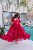 Ethnic Embroidery Work Anarkali Maxi Dress.