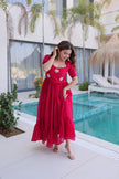 Ethnic Embroidery Work Anarkali Maxi Dress.